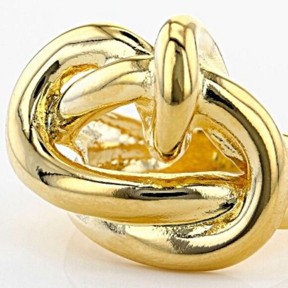 MODA AL MASSIMO(TM) 18K YELLOW GOLD OVER BRONZE KNOT RING -  Size :7 - Picture 1 of 3